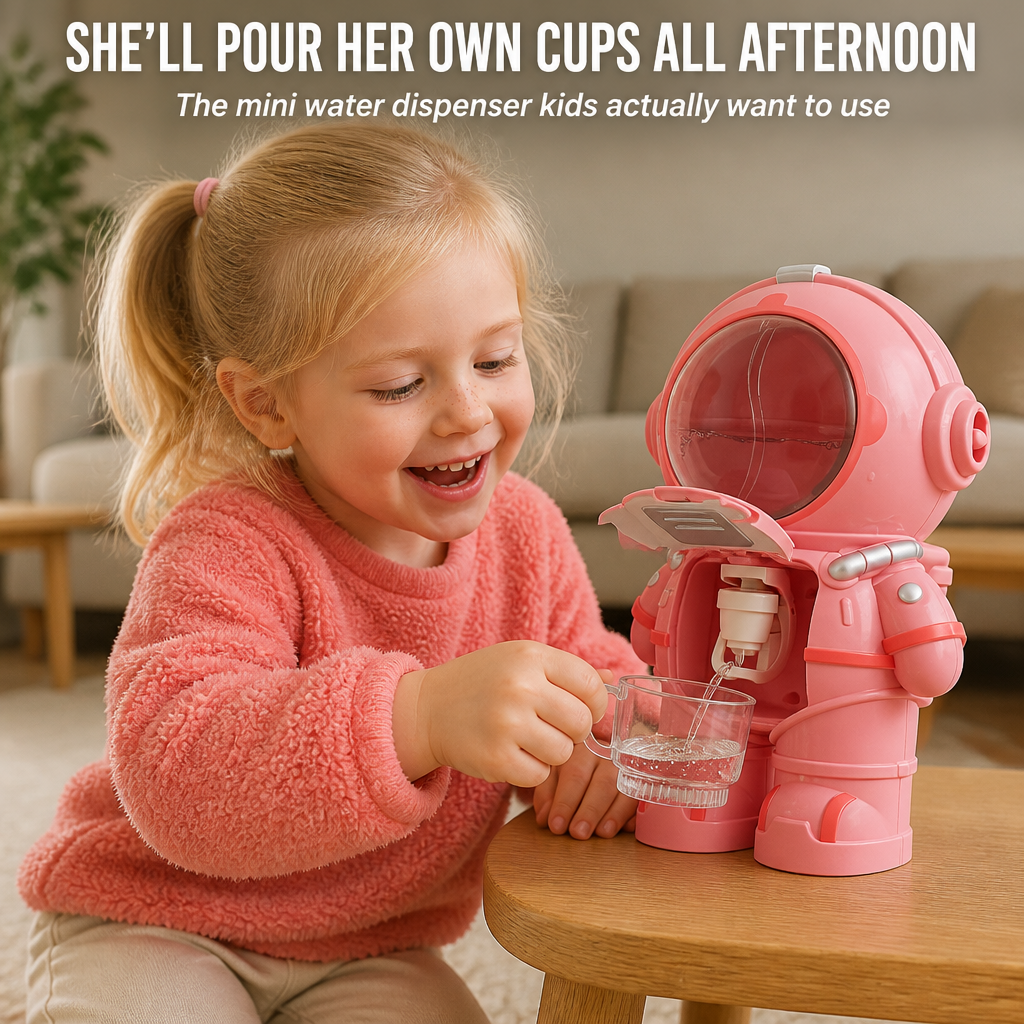Hydrastro™ — Let Kids Pour Their Own Water From a Mini Astronaut Dispenser