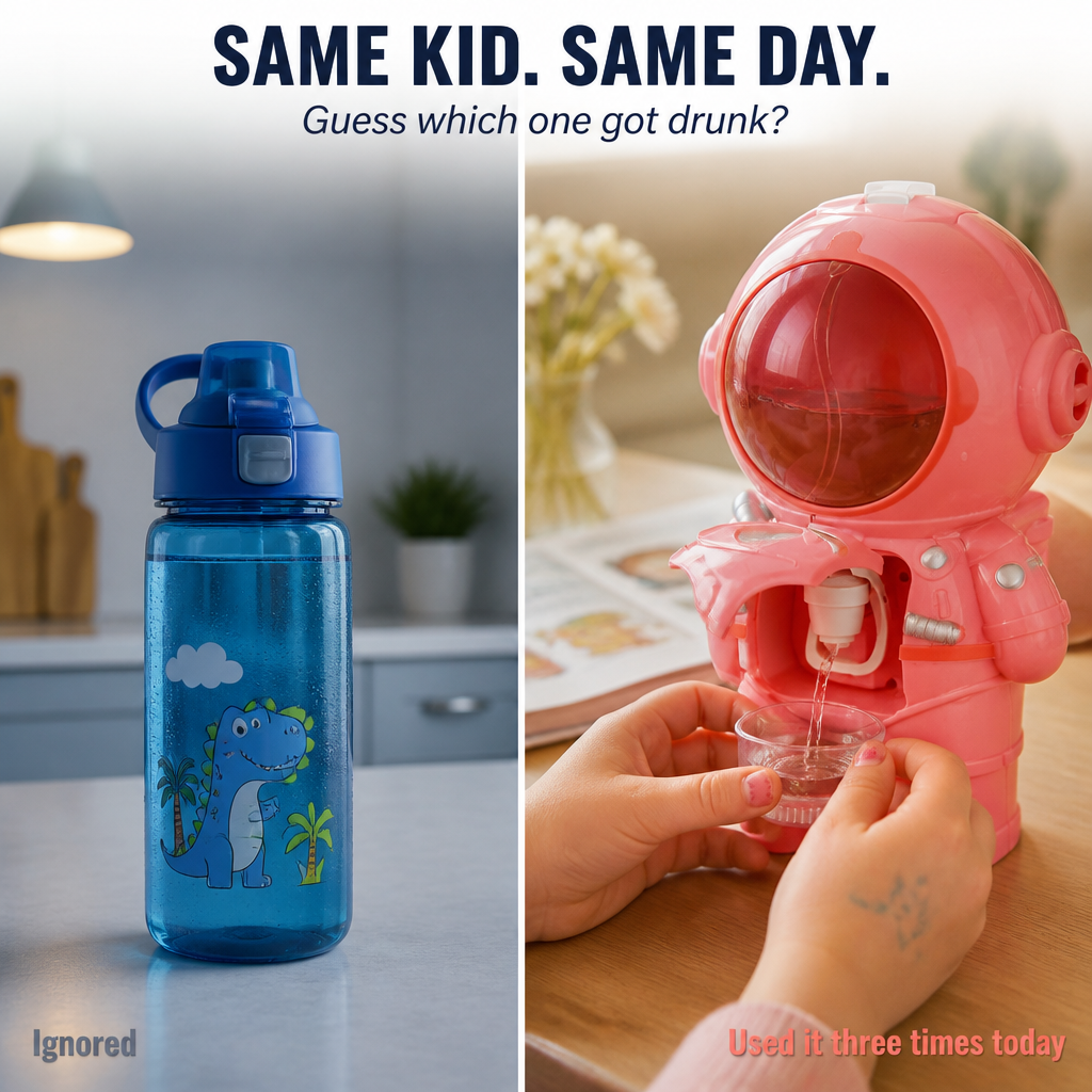 Hydrastro™ — Let Kids Pour Their Own Water From a Mini Astronaut Dispenser