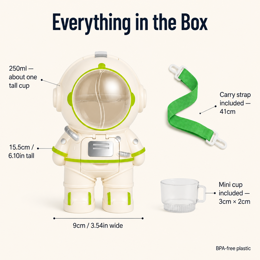 Hydrastro™ — Let Kids Pour Their Own Water From a Mini Astronaut Dispenser