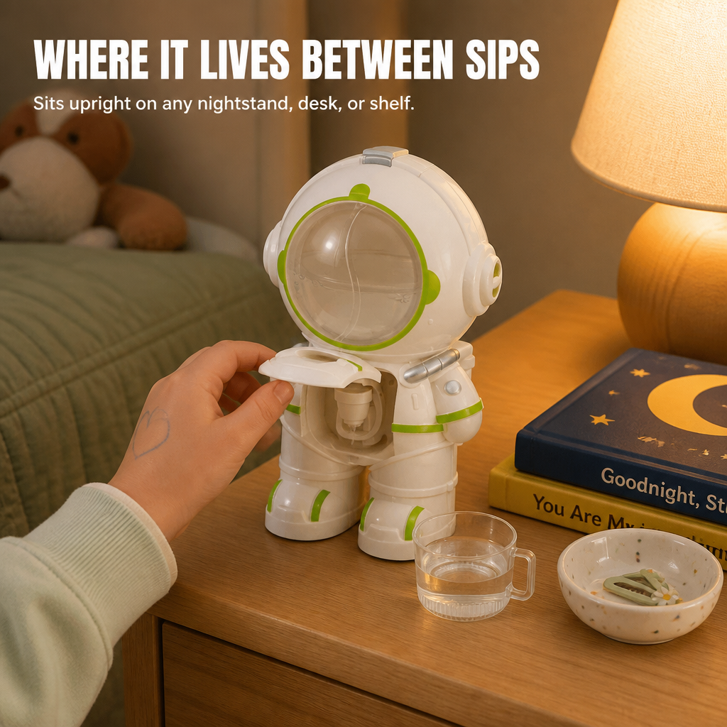 Hydrastro™ — Let Kids Pour Their Own Water From a Mini Astronaut Dispenser