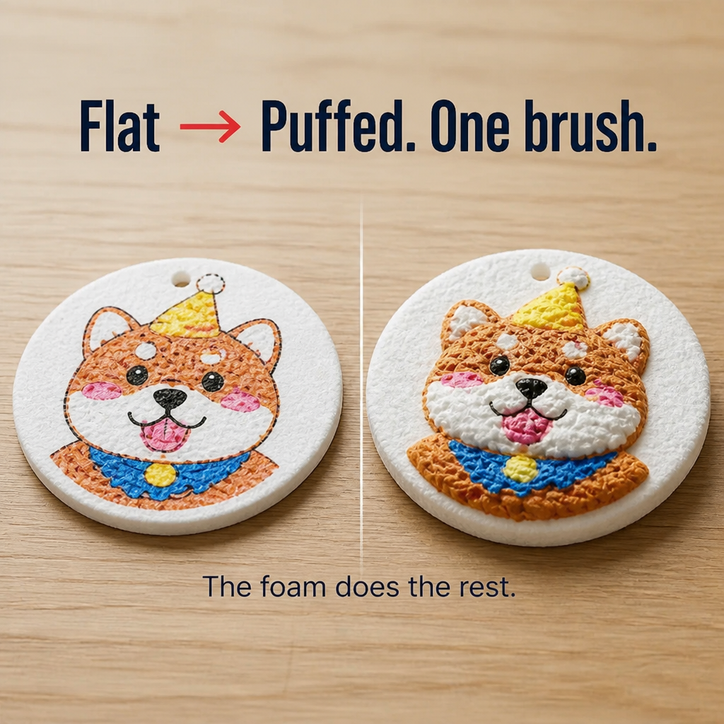 BubblePlay™ — Turn Markers and Water Into 3D Puffy Keepsakes Kids Hang Themselves