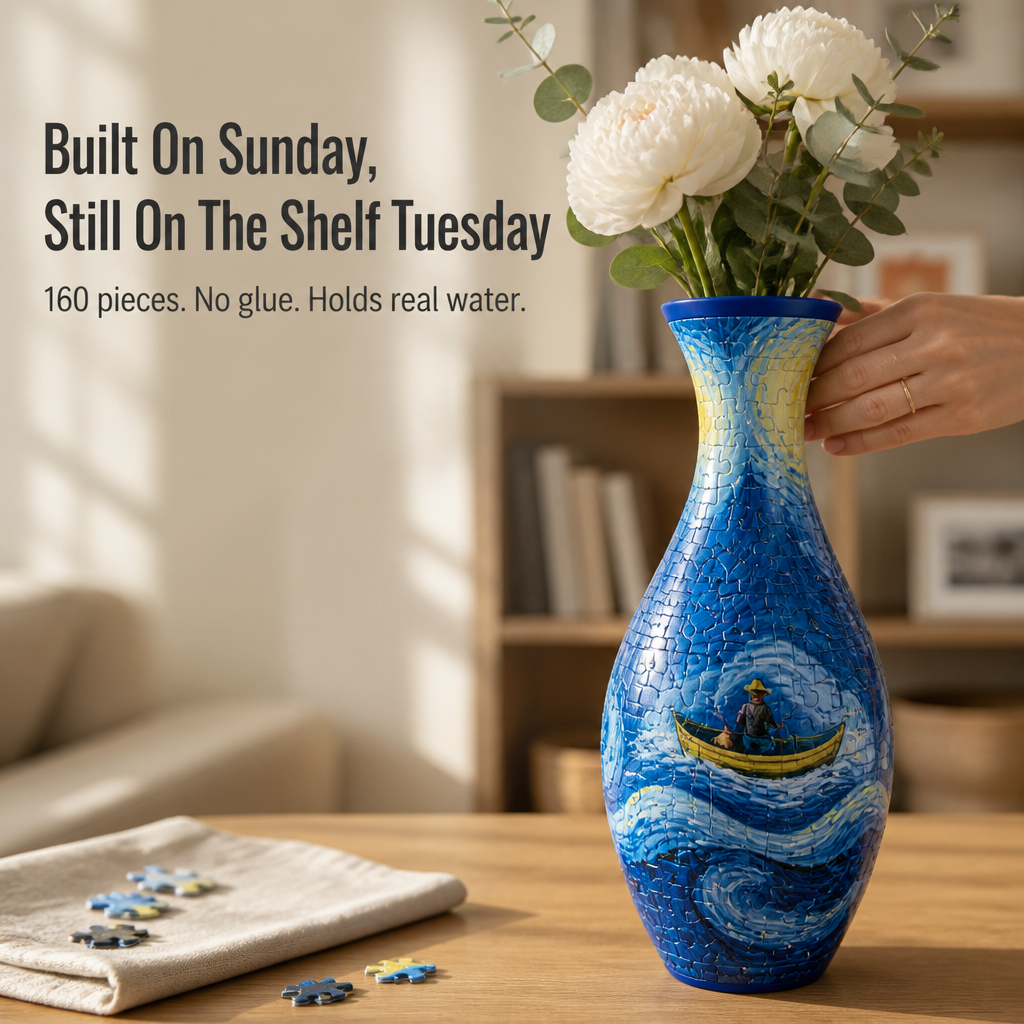BloomCraze™ — Snap 160 Pieces Into a Porcelain-Look Vase That Holds Real Flowers