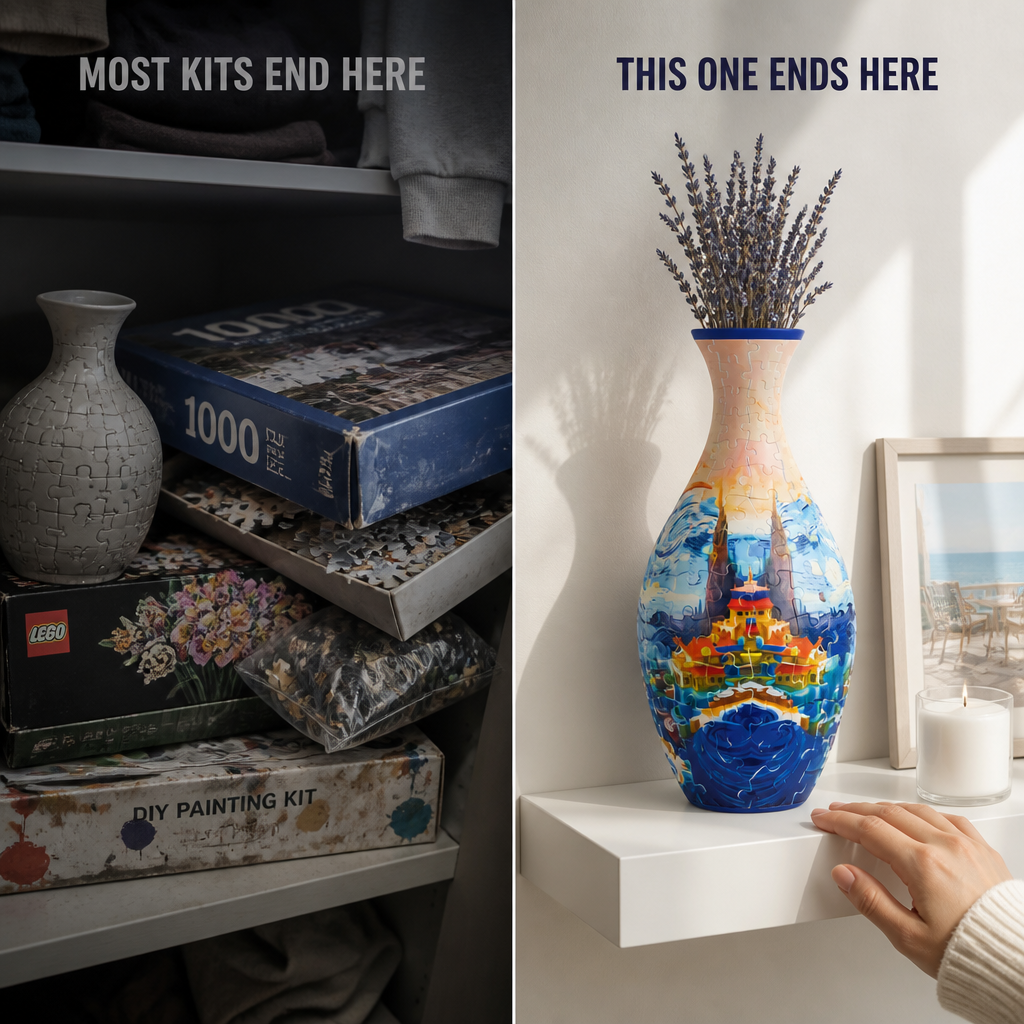 BloomCraze™ — Snap 160 Pieces Into a Porcelain-Look Vase That Holds Real Flowers