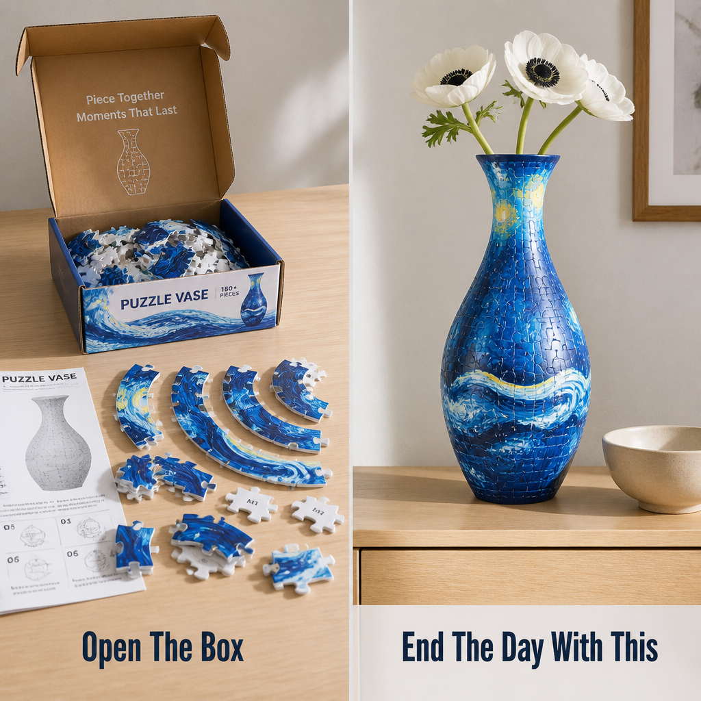 BloomCraze™ — Snap 160 Pieces Into a Porcelain-Look Vase That Holds Real Flowers