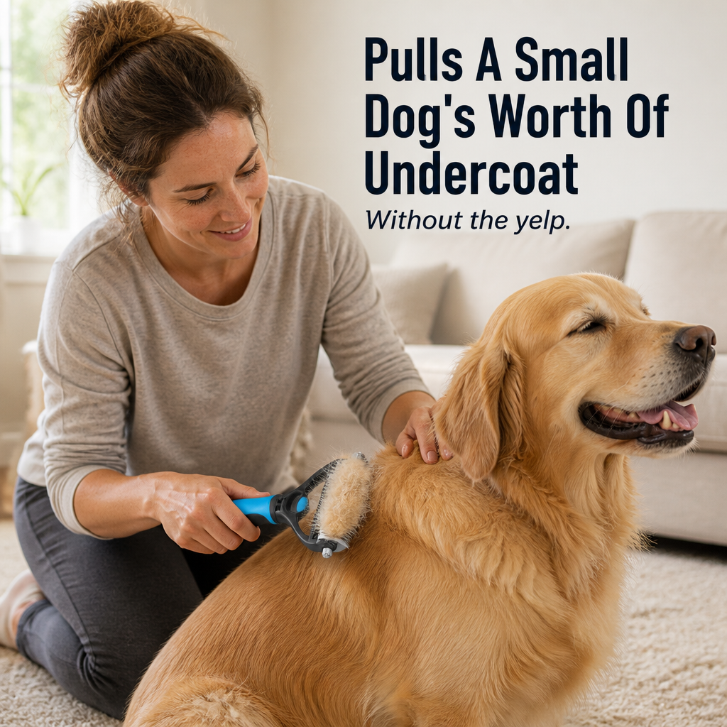 FurEase™ — Pull A Small Dog's Worth Of Undercoat Without The Yelp