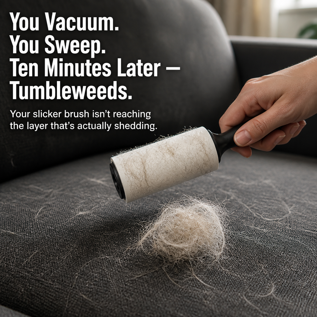 FurEase™ — Pull A Small Dog's Worth Of Undercoat Without The Yelp