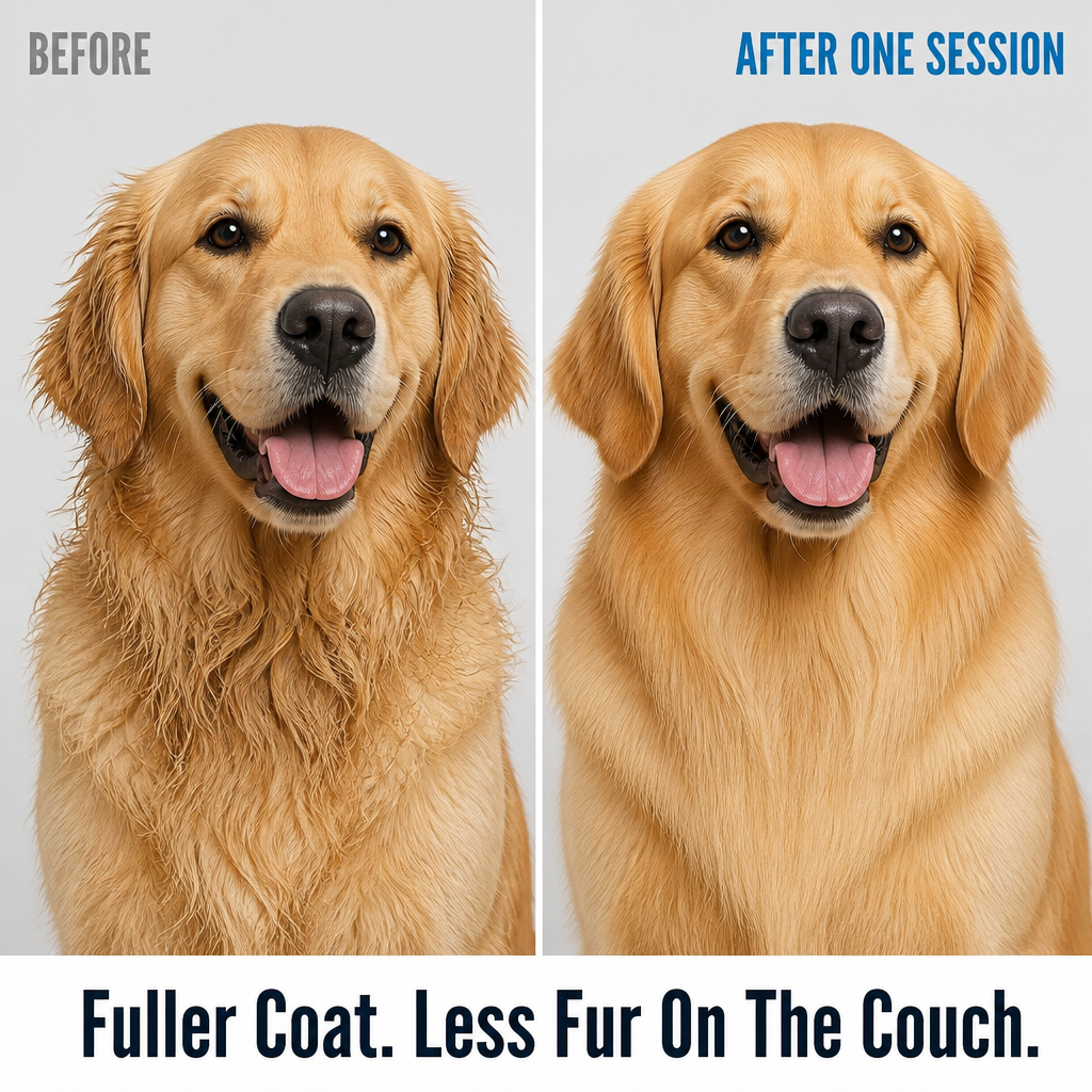 FurEase™ — Pull A Small Dog's Worth Of Undercoat Without The Yelp