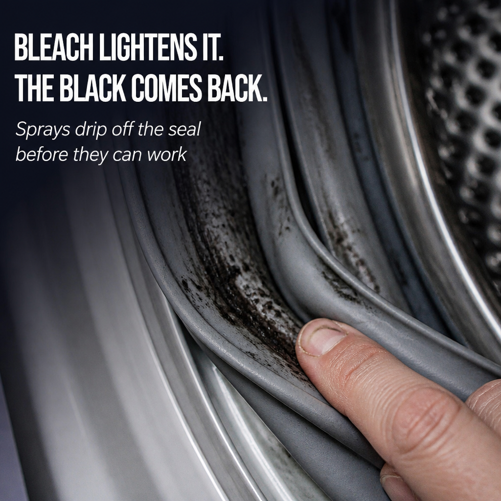 CrystalPure™ — Lift Black Mold From Washing Machine Seals & Grout in Hours
