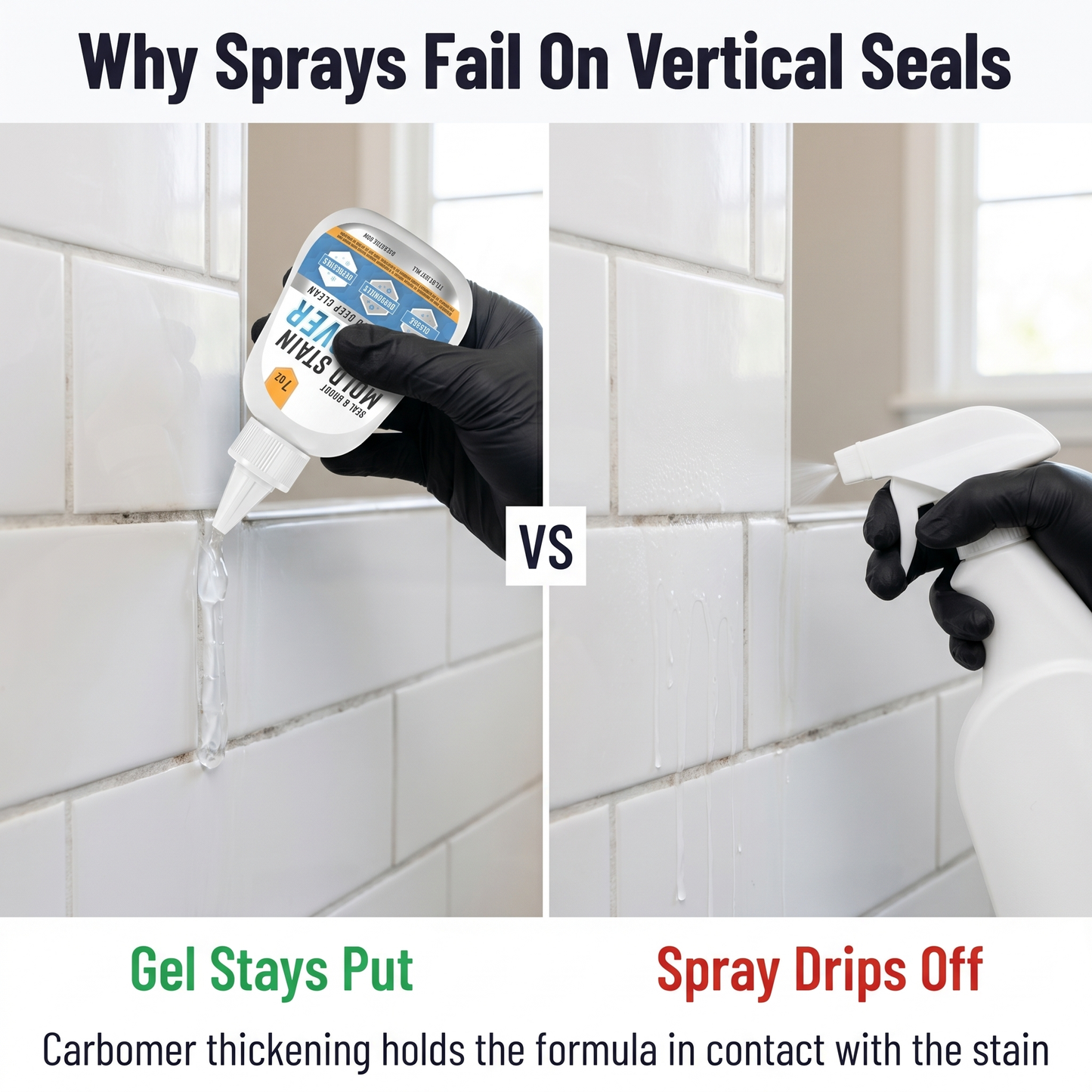 CrystalPure™ — Lift Black Mold From Washing Machine Seals & Grout in Hours