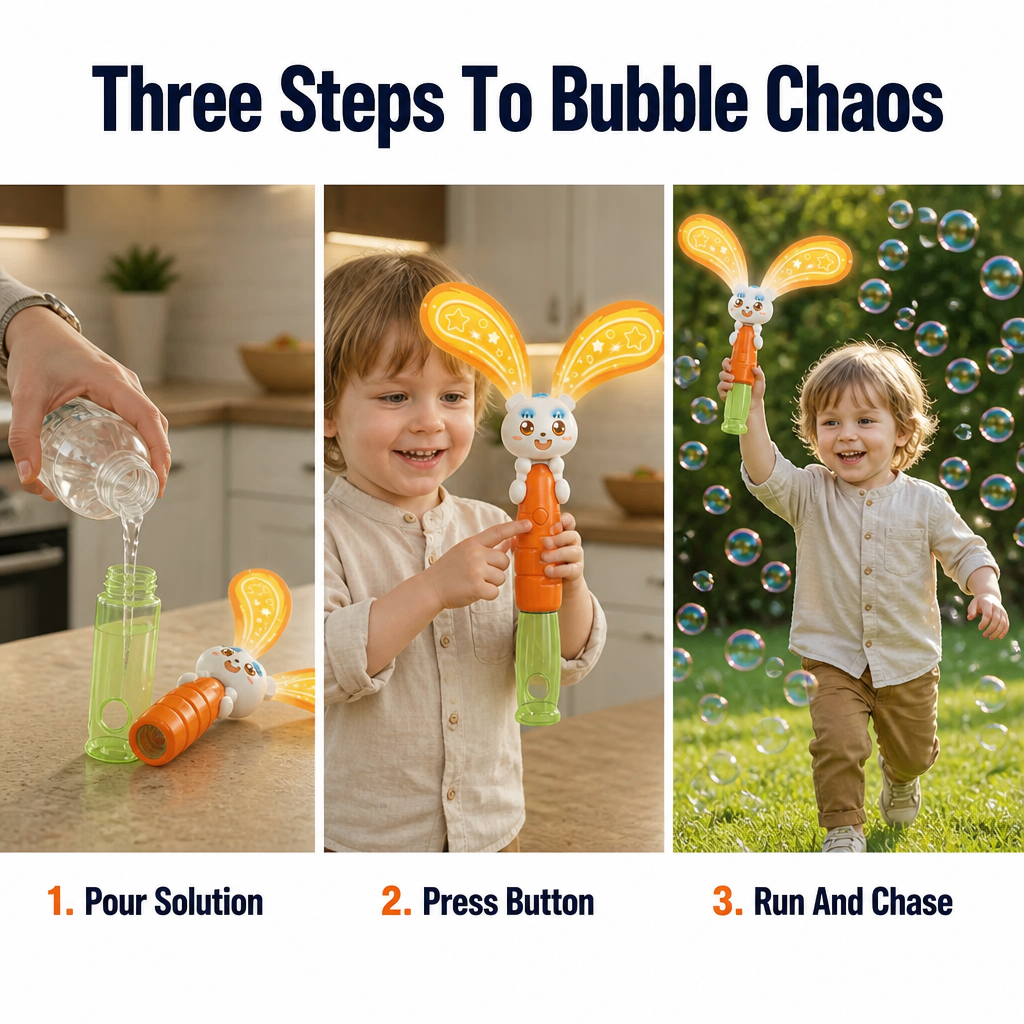 BubbleBliss™ — Pull Kids Off the iPad With Glowing One-Click Bubble Play