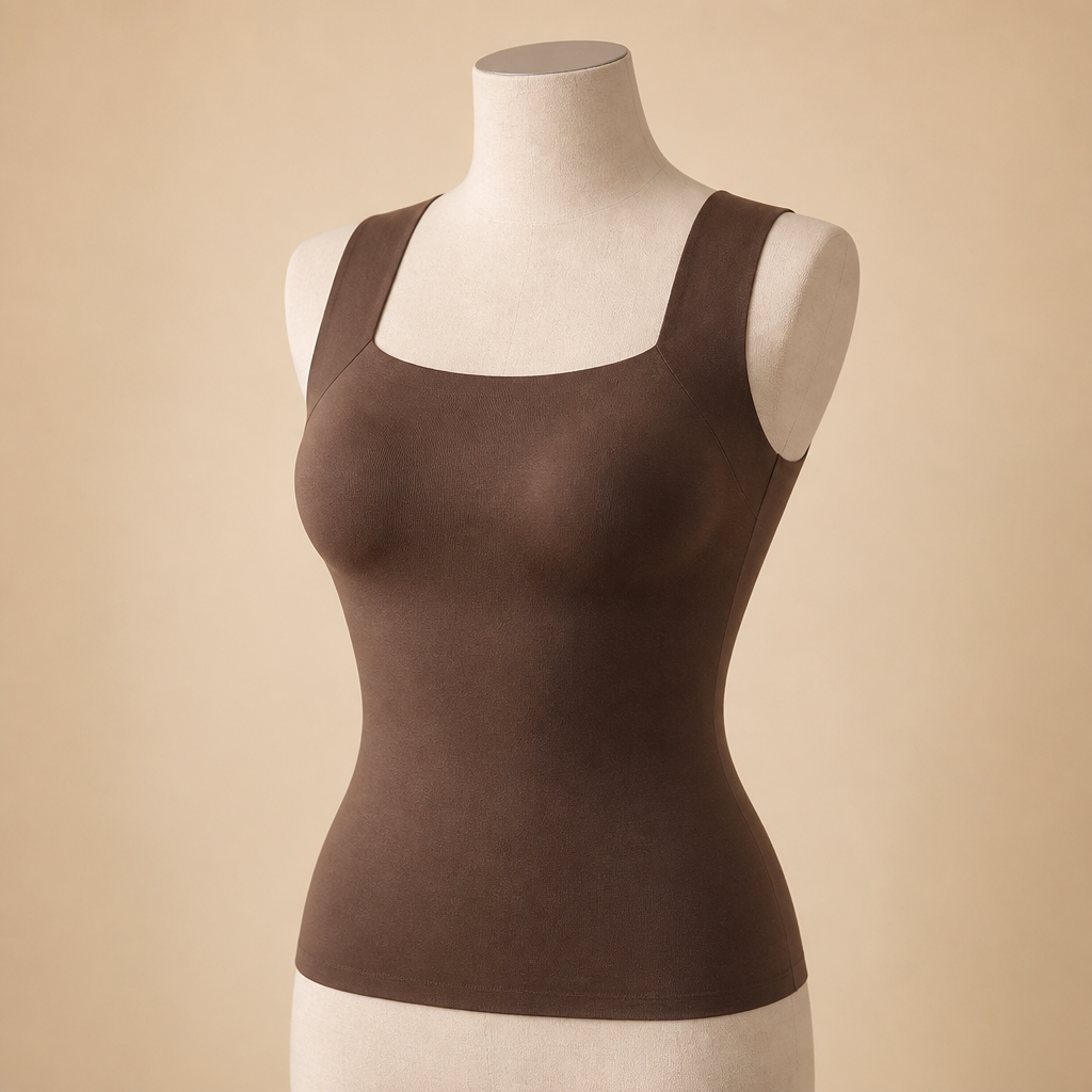 EmberaFit™ – Seamless Sculpting Tank with Built-In Shelf Bra