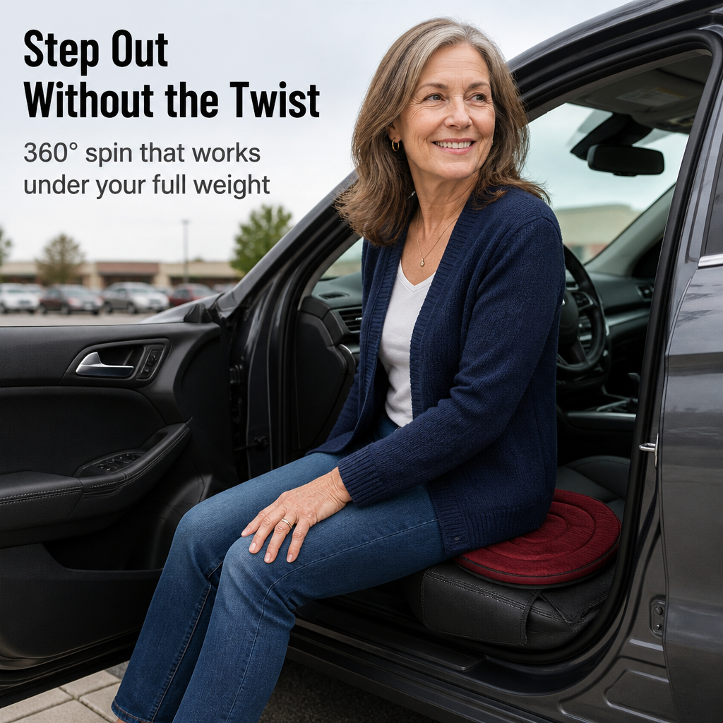 RevolveEase™ — Get In and Out of Any Seat Without the Knee-Grinding Twist