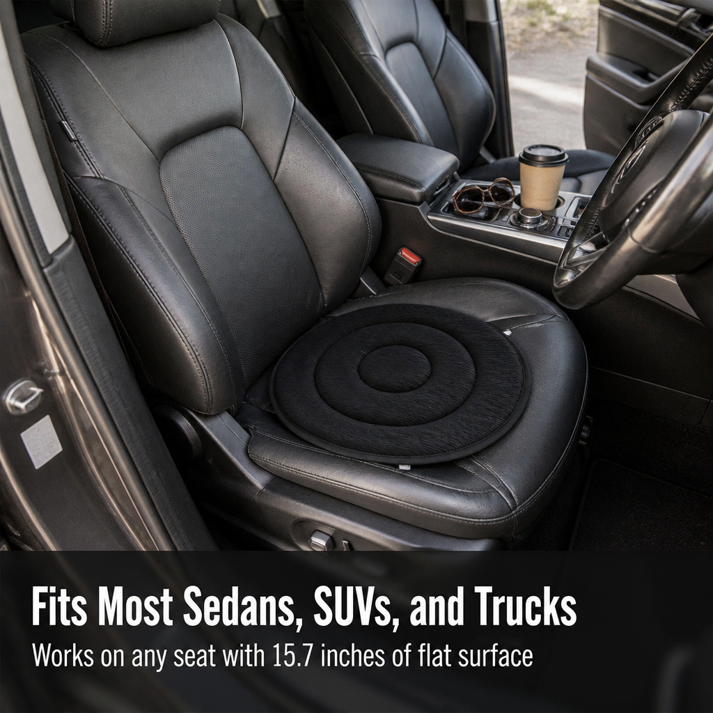 RevolveEase™ — Get In and Out of Any Seat Without the Knee-Grinding Twist