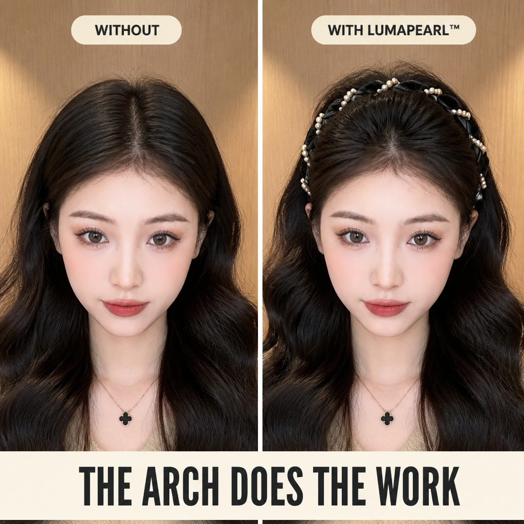 LumaPearl™ — Slide It On for Instant Crown Volume and a Slimmer V-Face