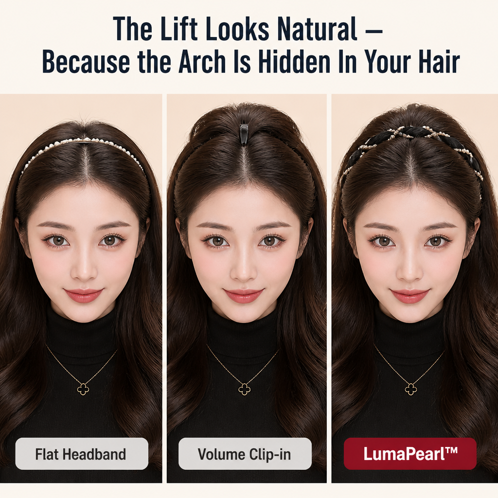 LumaPearl™ — Slide It On for Instant Crown Volume and a Slimmer V-Face