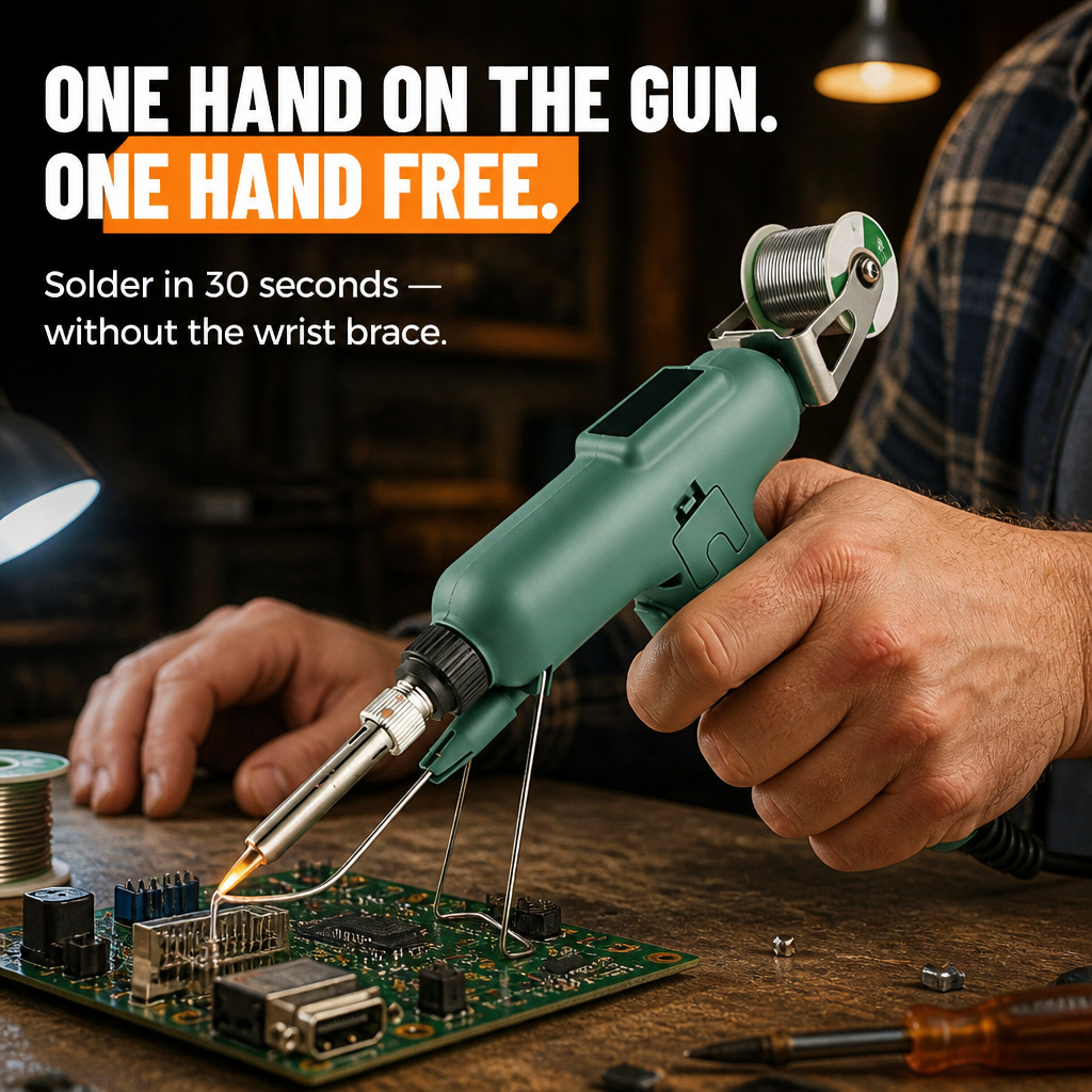 FluxPro™ — Solder One-Handed in 30 Seconds With Auto-Feed Trigger