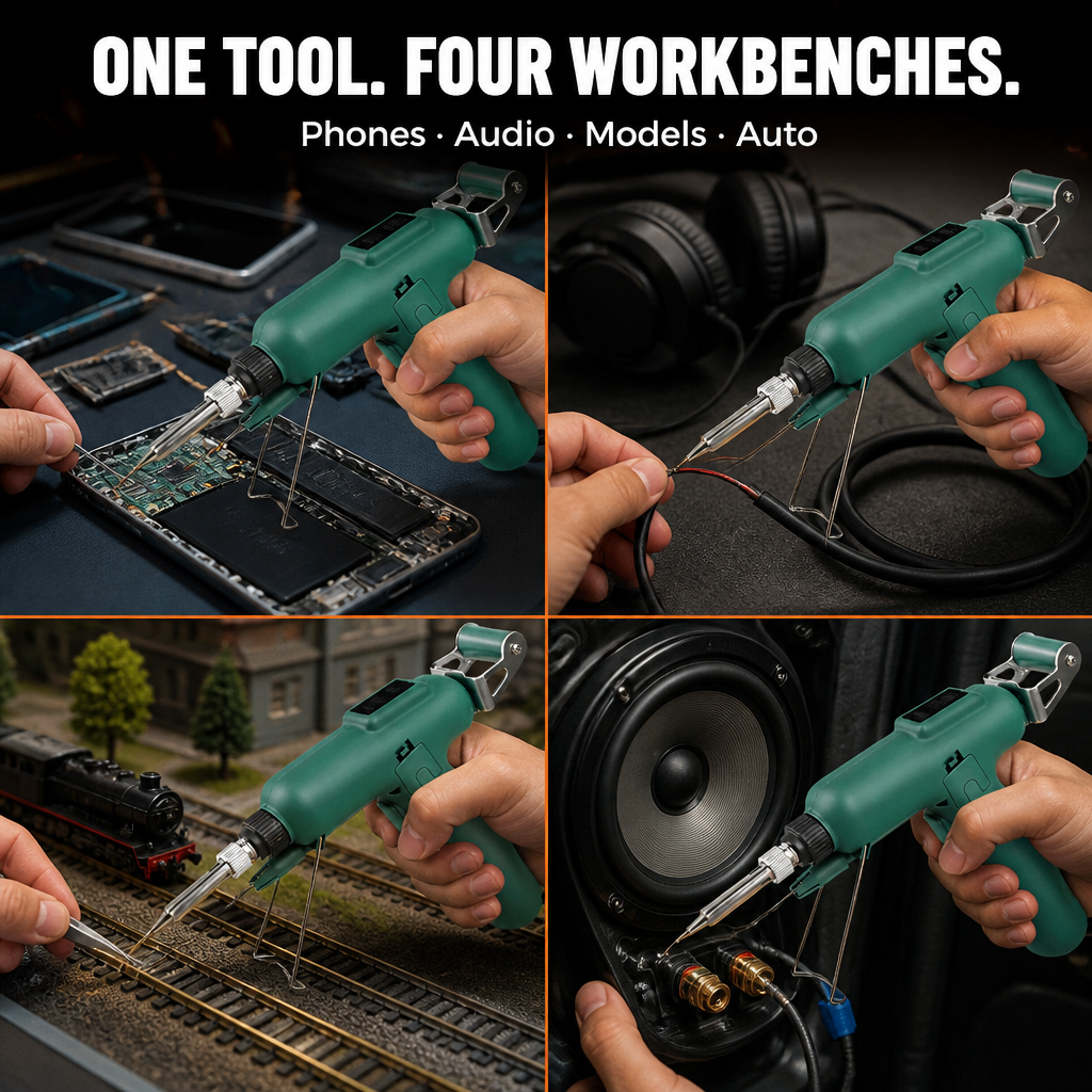 FluxPro™ — Solder One-Handed in 30 Seconds With Auto-Feed Trigger