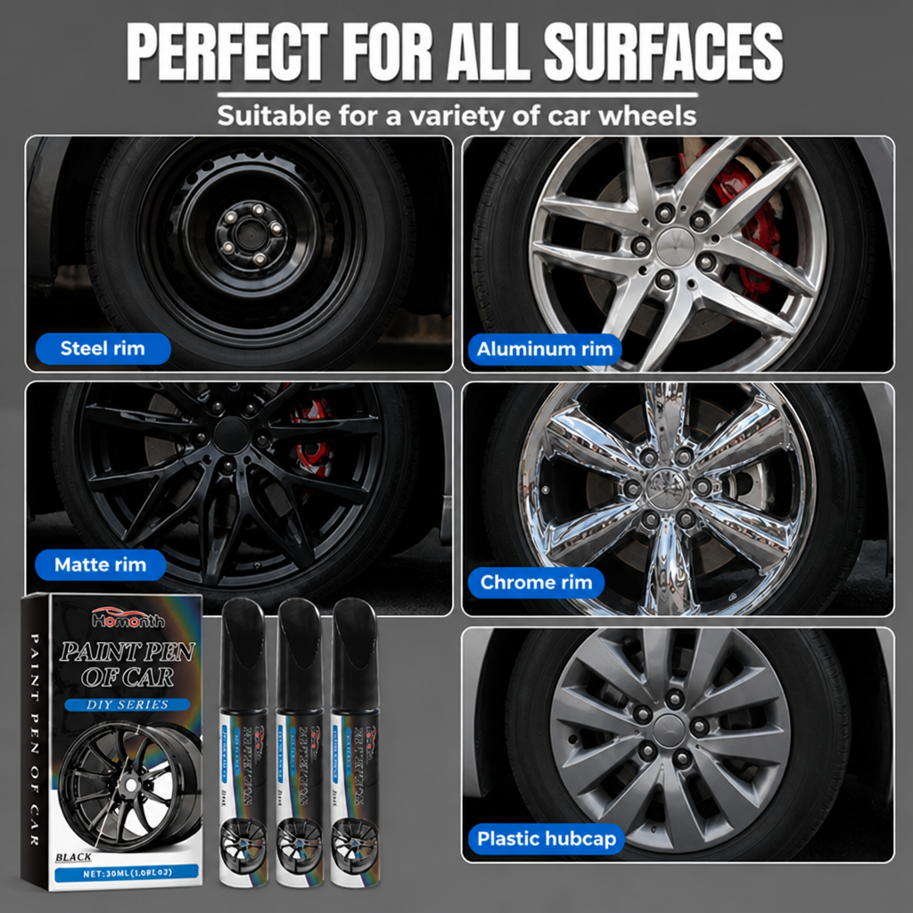 VeloMist Wheel Touch-Up Trio — Instantly Restore Your Ride’s Flawless, Showroom Shine