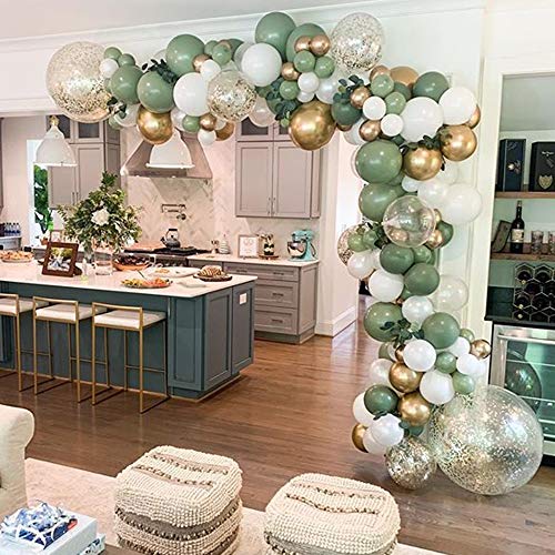 139PCS Olive Green Balloon Garland Arch Kit for Wedding Birthday Balloons