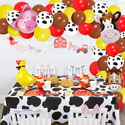 75pcs Farm Animal Balloons Decorations for Farm Barnyard Party Decorations