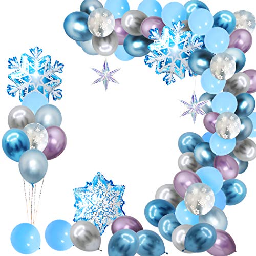 90Pcs Snowflake Balloon Garland Arch kit for Winter Wonderland Christmas