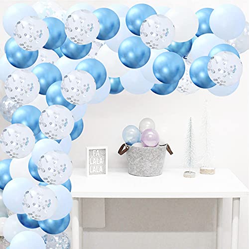 126 pcs Blue and White Balloon Garland Arch Kit for Baby Shower Birthday Wedding