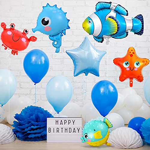 14 Pieces Sea Animal Balloons Under the Sea Balloons for Ocean Themed Party