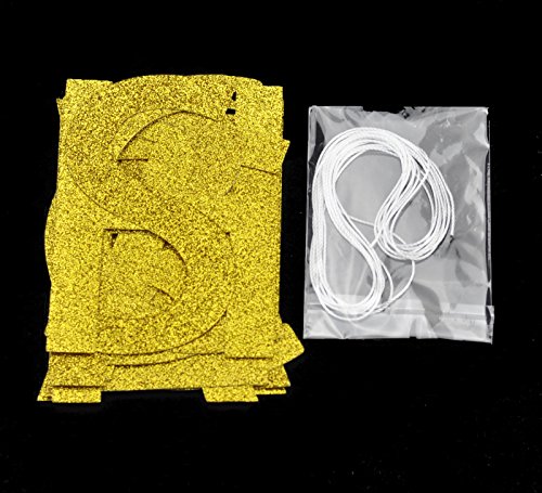 Gold Glitter 80 Years Loved Banner for 80th Birthday Decorations