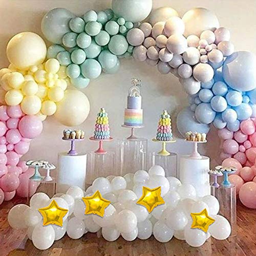 139pcs Unicorn Rainbow Macaroon Balloons Garland for Baby Shower Birthday