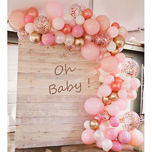 140Pcs Rose Gold Balloons 12" for Baby Shower Wedding Party Decorations