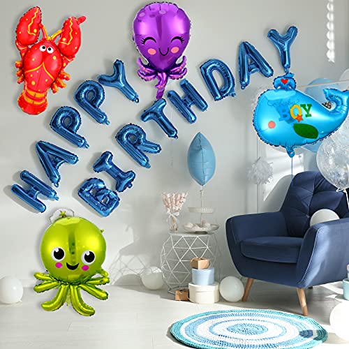 14 Pieces Sea Animal Balloons Under the Sea Balloons for Ocean Themed Party