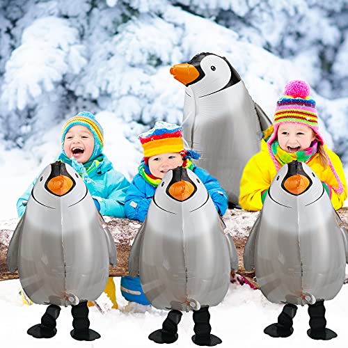 9 Pieces Penguin Walking Balloons Animal Jumbo Balloon for Birthday Party