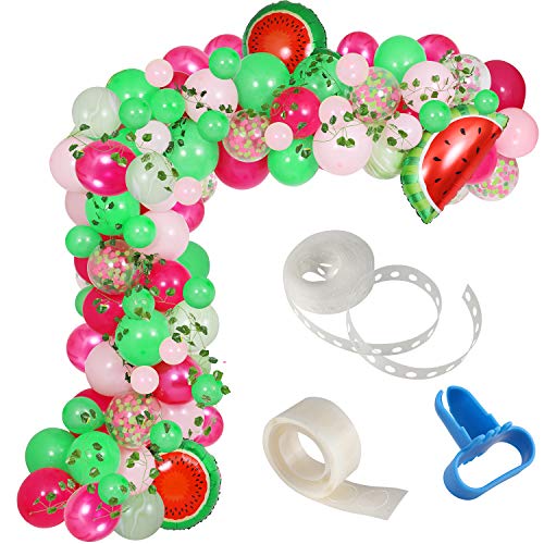125 Pieces Watermelon Party Balloon Garland Kit for Birthday Decorations