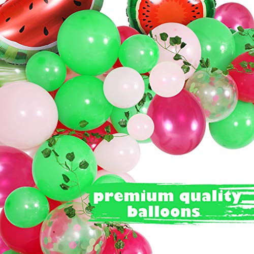 125 Pieces Watermelon Party Balloon Garland Kit for Birthday Decorations