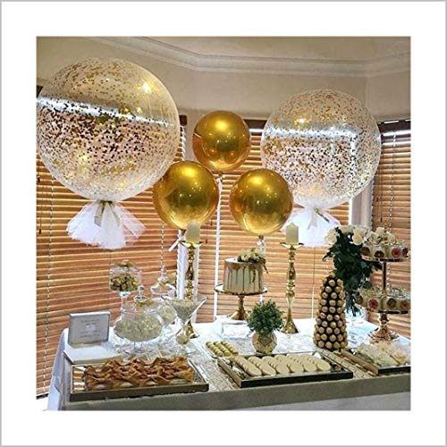 36 Inch Jumbo Confetti Balloons for Wedding and Birthday Decorations