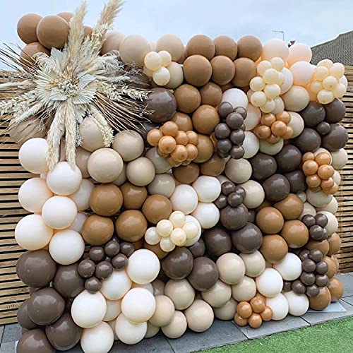 126pcs Brown Balloon Garland Kit Arch Baby Shower Decorations