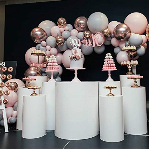 167 Pcs Pink and Gray Balloon Garland Arch Kit for Bridal Shower and Birthday