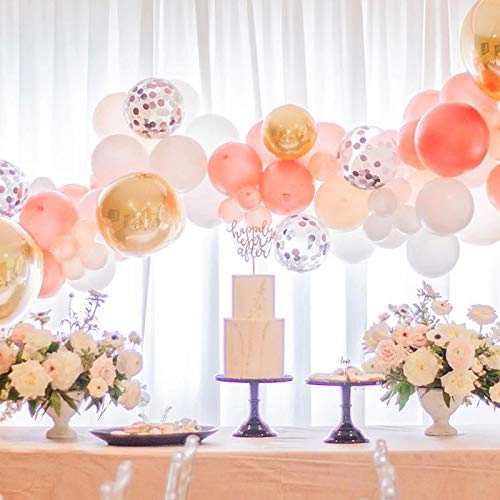 140Pcs Rose Gold Balloons 12" for Baby Shower Wedding Party Decorations