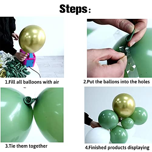 139PCS Olive Green Balloon Garland Arch Kit for Wedding Birthday Balloons