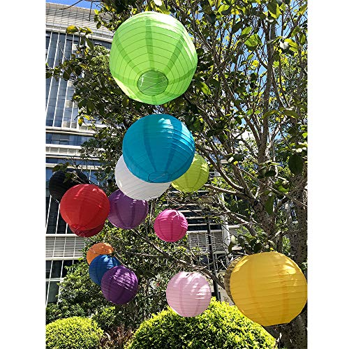 20Pcs Decorative White Hanging Paper Lanterns for Rustic Weddings
