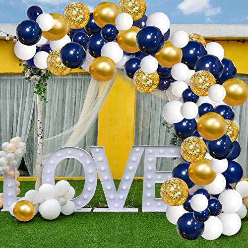 120pcs Navy Blue Balloons Garland Kit for Wedding and Birthday Decorations