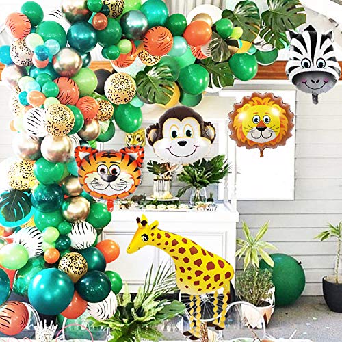 151pcs Jungle Safari Theme Party Balloon Garland Kit for Kids Birthday Party Baby Shower Decorations