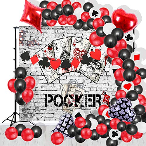 95pcs Casino Party Decorations Game Night Balloons Garland