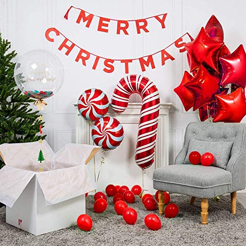 172 Pcs Red and Green Christmas Balloon Garland Arch kit for Xmas Party Decorations